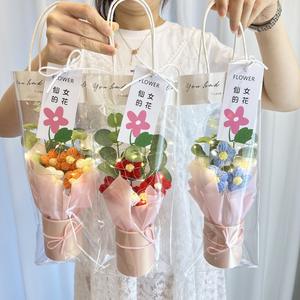 Bouquet di Fiori Lavorati a Mano in Miniatura con LED, Fiori all'Uncinetto per Laurea, <span class=keywords><strong>Festa</strong></span> della <span class=keywords><strong>Mamma</strong></span>, San Valentino, Regalo per Bambini - Product Image 5