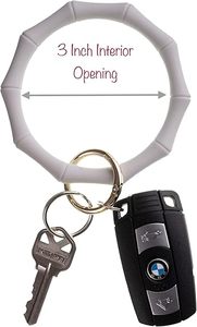 Silicon Wristlet Keychain Circle Key Chain Ring Bangle <b>Keyring</b> Women Girl Outdoor Sports Case Silicone Bracelet Round <b>Keyring</b> - Product Image 3