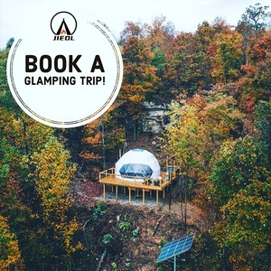 Tente Igloo dôme à bulles transparent Globe extérieur moderne Tente dôme de glamping avec salle de bain et cuisine - Product Image 2