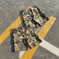 Shorts cargo camouflage pour homme, coupe décontractée, multi-poches, style vintage, streetwear décontracté, shorts de travail en plein air, shorts pour homme