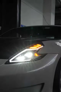 For Nissan 370Z Headlight Assembly Upgrade with <strong>LED</strong> Headlights <strong>Running</strong> <strong>Lights</strong> Flow <strong>Lights</strong> Turn Signal Plug-and-Play 2008-2019 - Product Image 2