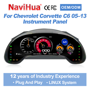 หน้าปัดดิจิตอลรถยนต์ดีไซน์ใหม่ Navihua ระบบ Linux จอ LCD สำหรับ Chevrolet Corvette C6 ปี 2005-2013 - Product Image 1