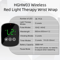 Sabuk Terapi Cahaya Merah Isi Ulang 660nm 850nm Perangkat LED Inframerah dengan 3 Tingkat Cahaya Merah dan Pijat Getar