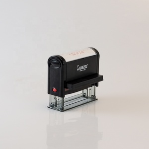 Sello WES <span class=keywords><strong>de</strong></span> texto personalizado y logotipo sello <span class=keywords><strong>de</strong></span> retorno 15x60mm autoentintable con mango <span class=keywords><strong>de</strong></span> plástico certificado ISO9001 para uso instantáneo en la oficina - Product Image 2