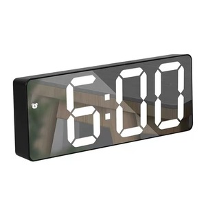 LED <b>Digital</b> Mirror <b>Clock</b> Desktop Display <b>Clock</b> Luminous Number <b>Wall</b> <b>Clock</b> for Home Office Decor - Product Image 5