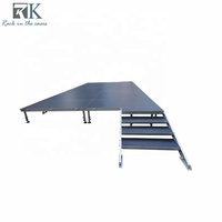 Scène mobile en aluminium réglable pour concert en plein air, plateforme de scène mobile pour mariage
