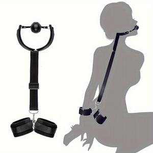 Ensemble <span class=keywords><strong>de</strong></span> menottes pour le cou et les poignets avec chaînes <span class=keywords><strong>de</strong></span> corps sexy pour femmes, outils <span class=keywords><strong>de</strong></span> jeu <span class=keywords><strong>de</strong></span> sexe sadique pour les couples - Product Image 3