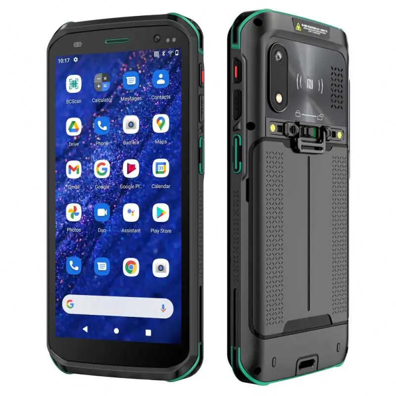Android 11 IP68ขรุขระ PDA มาร์ทโฟนอุตสาหกรรม2.0กิกะเฮิร์ตซ์ NFC 32กรัมมือถือ1D เครื่องสแกนบาร์โค้ดสินค้าคงคลังมือถือข้อมูลขั้ว