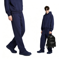 Sweat-shirt à capuche coupe ample 430G en molleton épais uni, silhouette courte, pull-over, coupe épurée, en molleton bouclé brossé