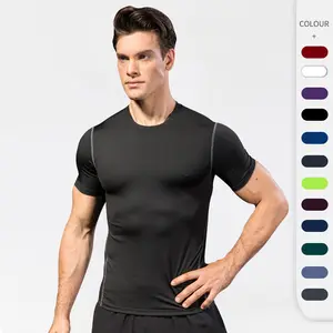 खेल चड्डी पुरुषों की लघु आस्तीन टी शर्ट प्रशिक्षण कपड़े बास्केटबॉल चल रहे फिटनेस सांस जल्दी सुखाने कपड़े