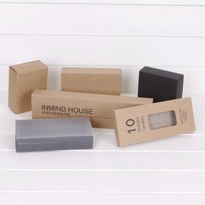 [Sur mesure uniquement] Boîtes cadeaux pliables en papier kraft avec fenêtre, imprimables avec logo, pour thé, bonbons, cosmétiques - Product Image 5