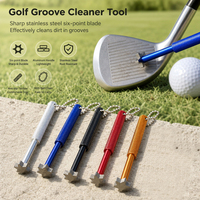 Nettoyeur de rainures de golf 6 en 1, outil multifonctionnel pour l'entretien des clubs de golf, accessoires de golf, vente en gros