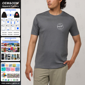 Nueva Camiseta Deportiva Transpirable para Hombre, con Estampado a Base de Agua, que Absorbe la Humedad, 180 g/m², Fina y Transpirable, de Lana Merino - Product Image 1
