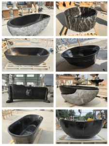 Đá cẩm thạch tự nhiên bồn tắm, ốc xà cừ hình biệt thự khách sạn nội thất Nguồn cung cấp tùy chỉnh rắn đá cẩm thạch bồn tắm - Product Image 4