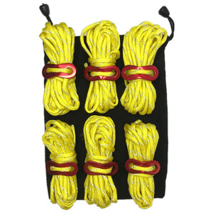 Reflective Paracord 4mm 12m Nylon Outdoor Camping Guy Ropes With Buckles For Tent Setup - Product Image 2