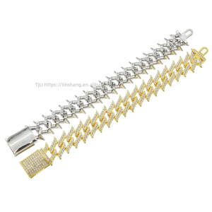 Bramble Short Thorn Men's <b>Bracelet</b>, Hip Hop Hip Hop Cool <b>Bracelet</b> Tanjing - Product Image 5