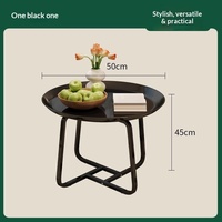 Table basse ronde moderne en fer forgé pour salon et balcon, non extensible, sans assemblage, mobilier de maison