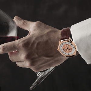 <span class=keywords><strong>Montre</strong></span> de luxe minimaliste pour hommes, personnalisé, arabe musulman islamique, bracelet en acier inoxydable, squelette, arabe - Product Image 6