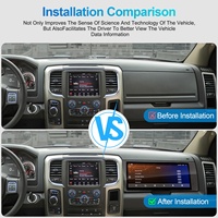 Navihua, Nuevo Reproductor Multimedia de Radio para Auto Android de 17 Pulgadas para el Lado del Pasajero, Reproductor de DVD para Dodge Ram 2013-2018 con Carplay