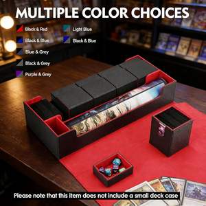 Durable Waterproof PU Leather Card Organizer Multiple Compartments large capacity for trading card collectibles - Product Image 5