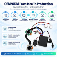 Module de jouet IA prêt à l'emploi avec double écran LCD, interface tactile, retour de vibration et personnalisation OEM flexible