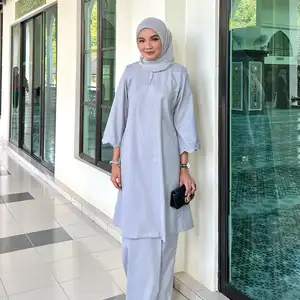 马来西亚Baju Kurung时尚现代Baju Kebaya优雅Abaya热卖伊斯兰民族服装Baju Kurung