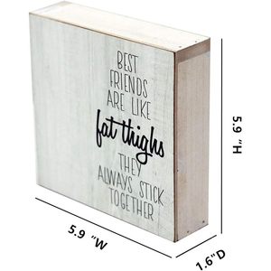 เพื่อนที่ดีที่สุดของ Parisloft ก็เหมือนต้นขาอ้วนพวกเขามักจะติดกันป้ายบล็อกไม้ยืนแบบชนบทของตกแต่งบ้าน - Product Image 3