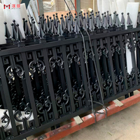 Panneaux de clôture en aluminium bon marché, revêtus d'aluminium galvanisé, garde-corps en acier à pointe de lance