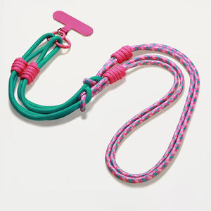 Factory Custom New Korean Version Crossbody Mobile Phone Neck Strap Wrist Strap Polyester <b>Lanyard</b> with Colorful Clip Pad - Product Image 5