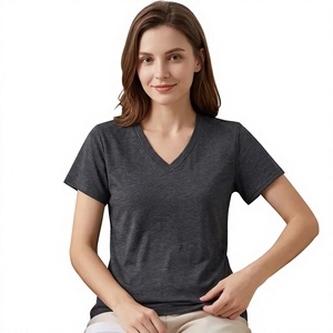 T-shirt décontracté de haute qualité, 100% polyester, col rond, manches courtes, pour femmes, parfait pour l'été et le printemps, fabriqué au Bangladesh - Product Image 2