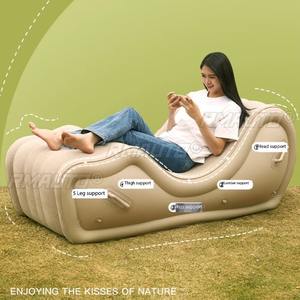 Sofá cama inflable de PVC para coche, diseño moderno y plegable, para uso en sala de estar, coche, camping, hotel y dormitorio. - Product Image 3