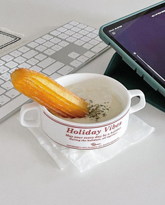 Bol à soupe binaural en céramique, pour boisson chaude <span class=keywords><strong>de</strong></span> corée, tasse à dessert occidentale, petit déjeuner, vente directe depuis l'usine - Product Image 5