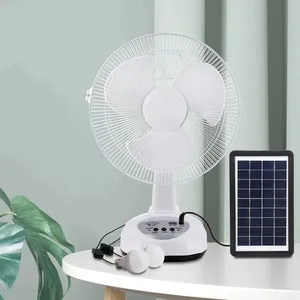 Profesyonel tedarikçi enerji tasarrufu pil işletilen ev ofis için 12 inç güneş şarj fanı