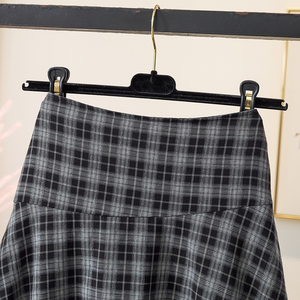 <span class=keywords><strong>Jupe</strong></span> midi trapèze d'été pour femme, motif écossais noir et <span class=keywords><strong>gris</strong></span>, design asymétrique, style décontracté, taille naturelle, petite <span class=keywords><strong>jupe</strong></span> écossaisée élégante - Product Image 5