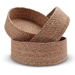 <span class=keywords><strong>Couvercle</strong></span> de <span class=keywords><strong>panier</strong></span> de rangement multifonction tissé en jonc de mer écologique fait à la main pour salle à manger petite doublure de <span class=keywords><strong>panier</strong></span> cadeau de fleur de bureau pour - Product Image 6