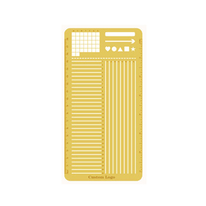 Etching DIY Scrapbook <strong>Template</strong> Metal Planner Ruler Stencil For Bullet Journal Calendar Notebook - Product Image 1