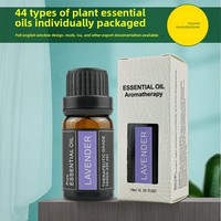 Huiles Essentielles Végétales Transfrontalières à 44 Saveurs, Huiles Essentielles de Thym, Valériane, Arbre à Thé, Lavande pour Massage Hydratant et Adoucissant de la Peau