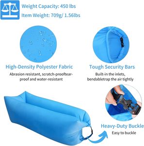 Canapé gonflable léger, pliable, moderne et portable, gonflage rapide, pour chambre, plage, camping, bord de mer, festivals de musique - Product Image 5