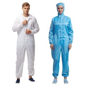 H-1109 100D Stripe Washable Unisex Dust-free Clothes Lab Antistatic Overall Esd Suit Industrial Cleanroom <strong>Coverall</strong> - Product Image 3