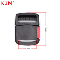 Sangle de sac à dos en plastique de 40 mm avec boutons rouges pour pièces de sacs spécifiques, boucle à dégagement rapide latérale, adaptée aux gilets de sauvetage