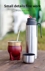 Mejor Termo para <span class=keywords><strong>Mate</strong></span> - Termo para Yerba <span class=keywords><strong>Mate</strong></span> con Aislamiento al Vacío y Pico Vertedor Botella Clásica de Boca Ancha con Aislamiento al Vacío - Product Image 6