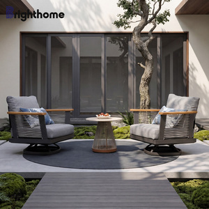 Ensemble <span class=keywords><strong>de</strong></span> meubles <span class=keywords><strong>de</strong></span> <span class=keywords><strong>jardin</strong></span> en aluminium au design unique, fauteuil pivotant simple pour patio, hôtel, extérieur, canapé d'extérieur - Product Image 2