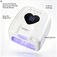 Lampe à ongles 2-en-1 pour un seul doigt ou un seul orteil, séchoir à gel rapide pour toute la main, lampe LED à séchage rapide avec capteur automatique, double lampe