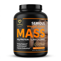 Suplemen Creatine Penambah Berat Badan OEM ODM Serious Mass Bebas Gula 10-19g Protein untuk Pembentukan Otot Dewasa