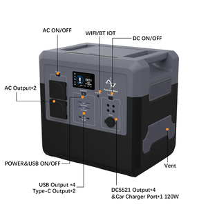 สถานีไฟฟ้าสำรอง RHT 2400W พร้อมส่งจากสหรัฐอเมริกาและยุโรป ความจุ 2560Wh เครื่องกำเนิดไฟฟ้าพลังงานแสงอาทิตย์แบบพกพาสำหรับใช้ในบ้าน - Product Image 1