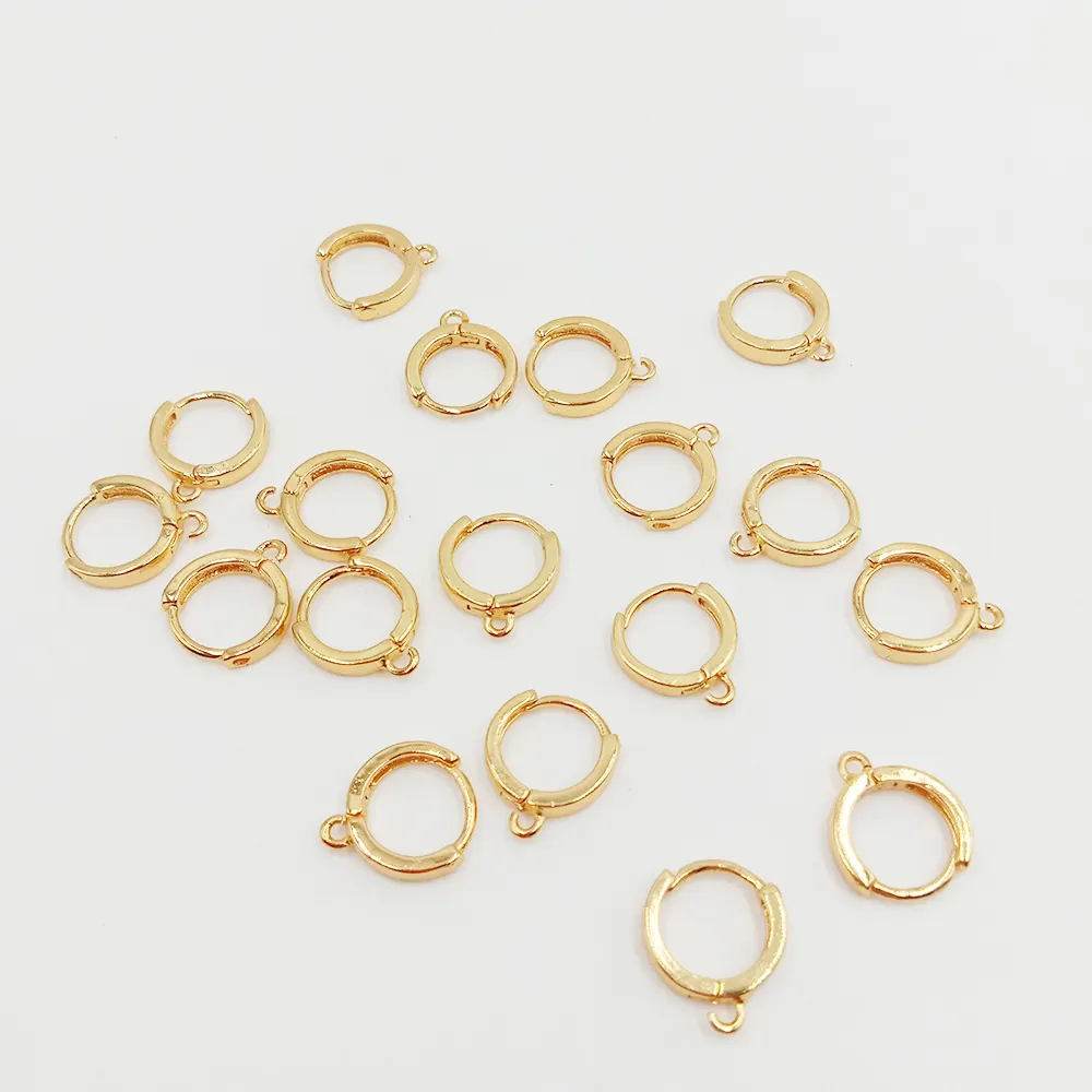 Bulk Price Wholesale Jewelry Findings Drop Earring LOOP, DIY Earrings  Accessories,brass With Real 18k Gold Plating