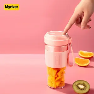 Myriver Portable 2 Blades Mini Juicer Cup Rechargeable Juice Blender Electric Fruit Mixer For Superb Mixing 300Ml