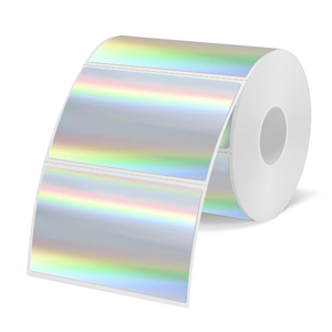 Etichetta Olografica Impermeabile 2*3 Pollici, Adesivo Olografico Termico 'Grazie', Resistente all'Olio, Produttore di Etichette Personalizzate - Product Image 1
