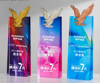 Trophée en cristal souvenir JINZUN, nouveau design, avec plaque de récompense en verre cristal transparent