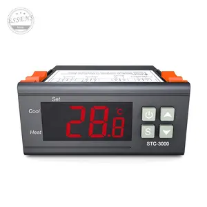 Controlador de temperatura digital de alta precisão, STC-3000 termostato para incubadora
